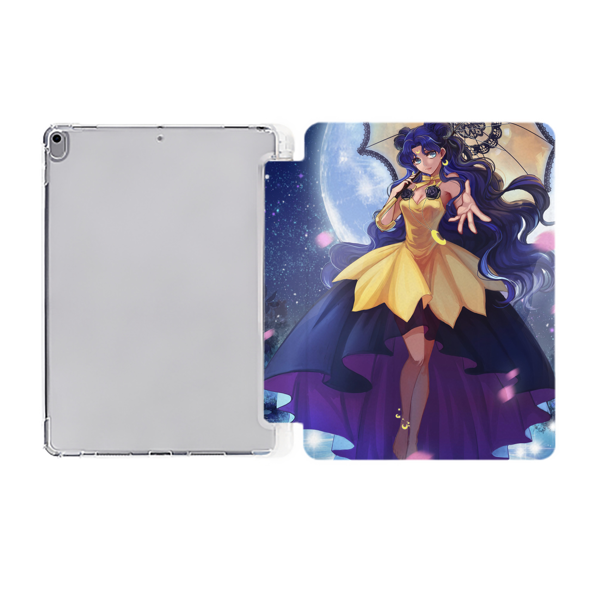 （画像用） 美少女戦士セーラームーン Sailor Moon IPad ケース ペン収納付き 三つ折りスタンド PUレザー×シリコン 対応機種9.5/10.5/10.9インチ